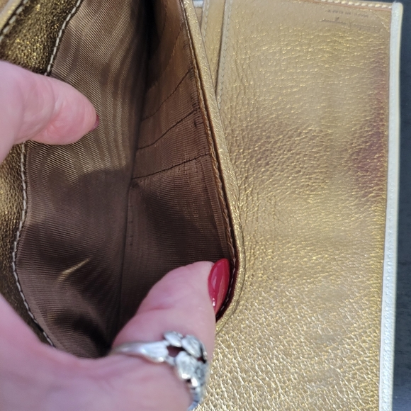 Salvatore Ferragamo metallic long leather wallet - Picture 11 of 15